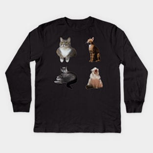 cats STICKER PACK Kids Long Sleeve T-Shirt